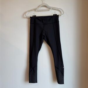 lululemon athletica Black Leggings with Detailed Hem